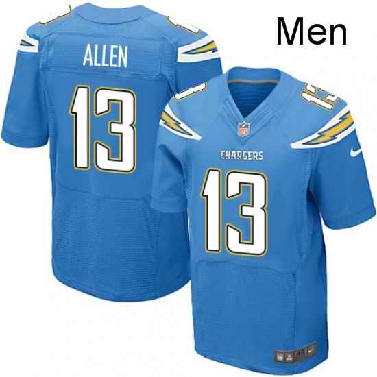 Men Nike Los Angeles Chargers 13 Keenan Allen Elite Electric Blue Alternate NFL Jersey